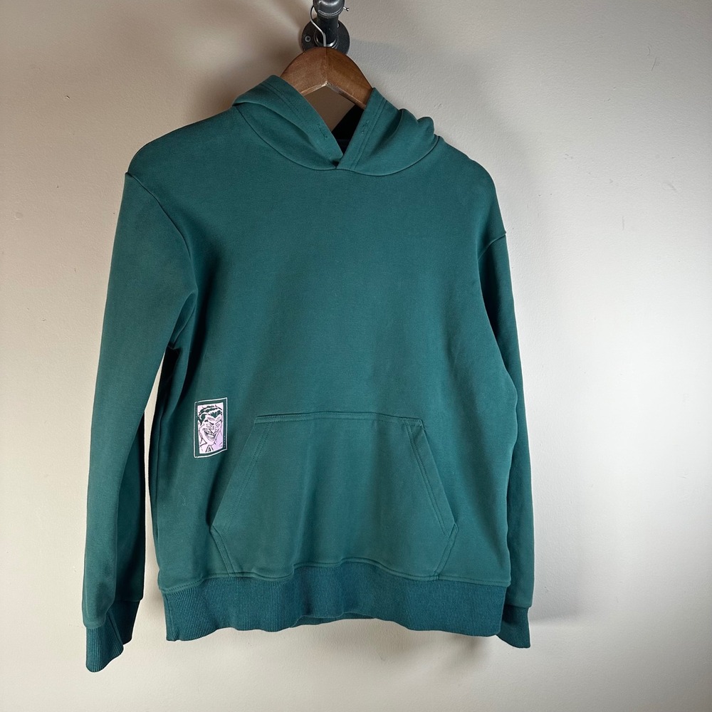 Basquiat Warner Bros Joker Hoodie‎ Green Pullover Sweatshirt Graphic M